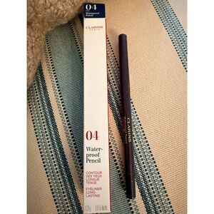 NIB Clarins Waterproof, Highly Pigmented Retractable Eye Pencil in 04 Fig